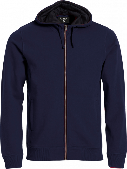 Clique - Classic Hoody Full Zip - Marinblå & svart