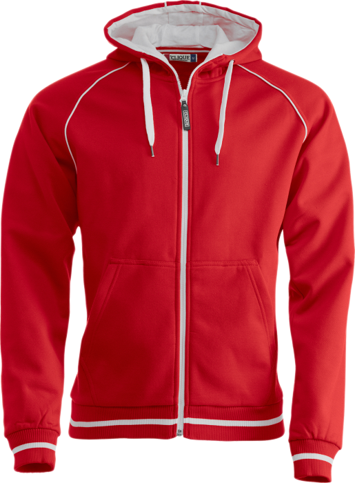 Clique - Gerry Zip Hoody - Vermelho & branco