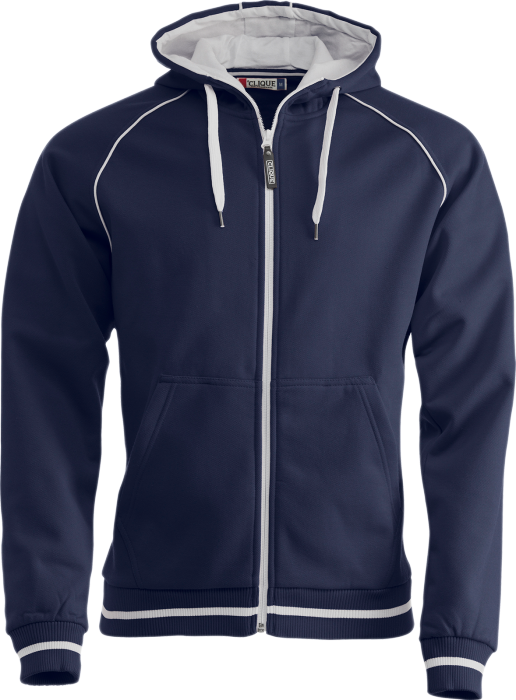 Clique - Gerry Zip Hoody - Dark Navy & bianco