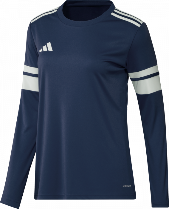 Adidas - Squadra 25 Long Sleeve Player Jersey Women - T Navy Blue & weiß