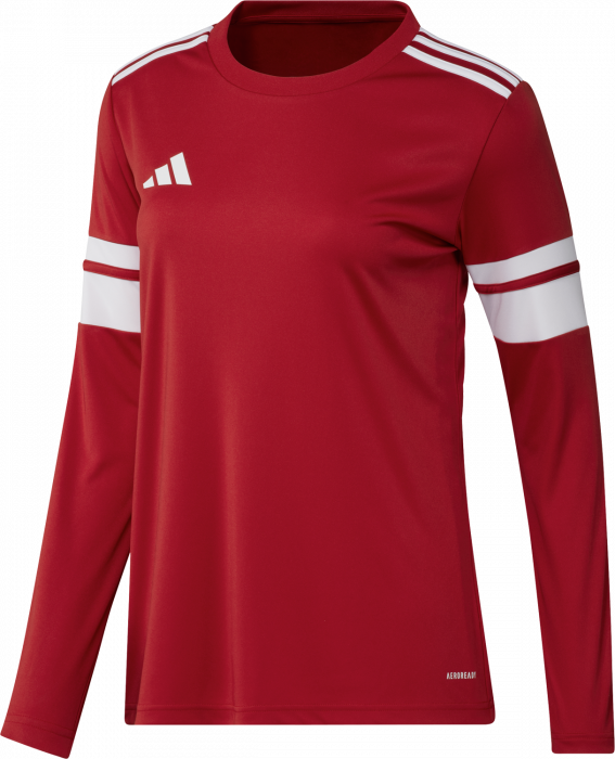 Adidas - Squadra 25 Long Sleeve Player Jersey Women - T Power Red & branco