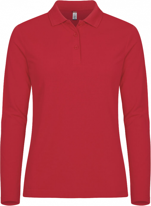 Clique - Manhattan Polo Longsleeve Women - Czerwony