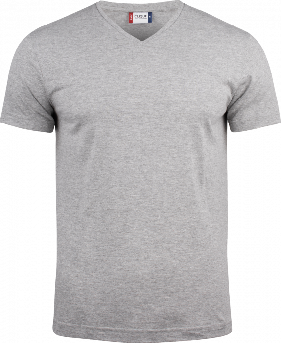 Clique - Basic V-Neck T-Shirt - Grey melange