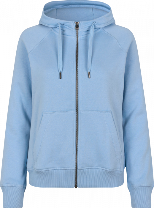 ID - Hoodie W. Zip  (Woman) - Light blue
