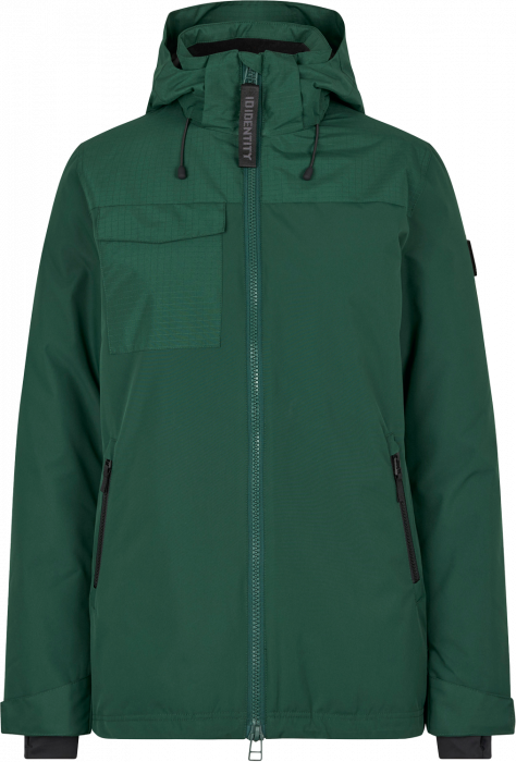 ID - Hooded Winter Jacket Women - Bottle Green