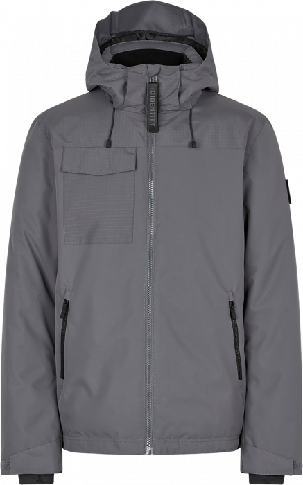 ID - Hooded Winter Jacket Men - Silver Grey