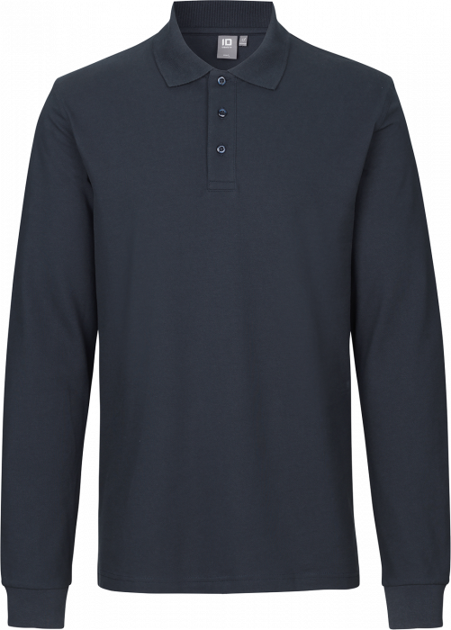 ID - Long-Sleeved Polo Shirt Stretch - Marinho