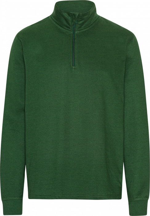 Neutral - Eco Cotton Unisex Quarter Zip Sweatshirt - Bottle Green