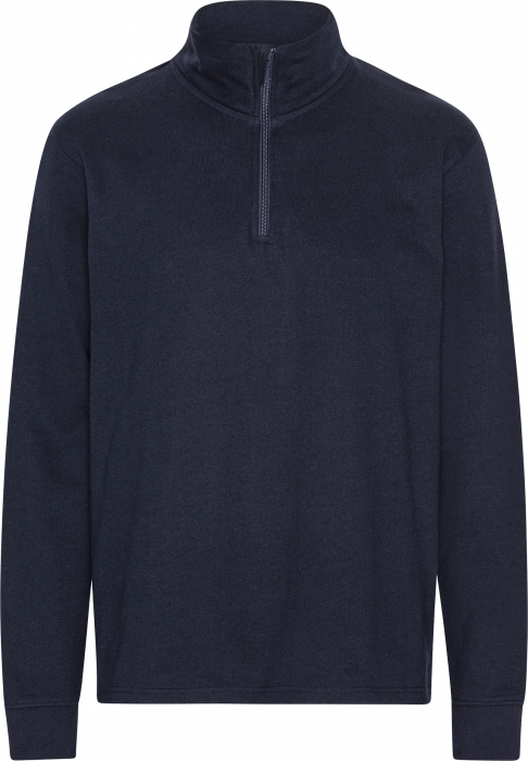 Neutral - Eco Cotton Unisex Quarter Zip Sweatshirt - Marinho
