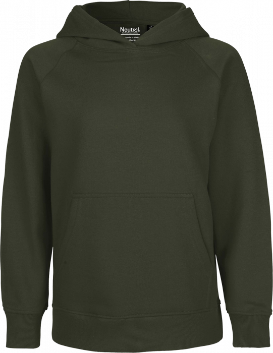 Neutral - Organic Cotton Hoodie Youth - Military